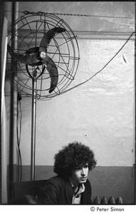 Tim Buckley at the Catacombs: Buckley backstage