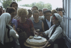 Welcoming guests with bread