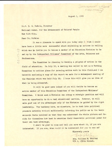 Letter from Independent Citizens' Committee of the Arts, Sciences, and Professions to W. E. B. Du Bois