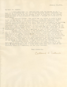 Letter from Catherine A. Latimer to W. E. B. Du Bois