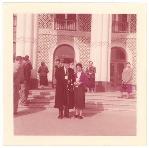 W. E. B. Du Bois and an unidentified woman in Tashkent