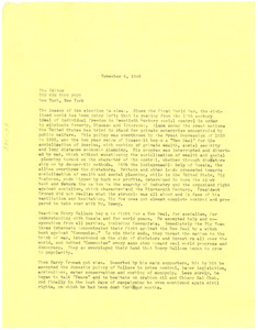 Letter from W. E. B. Du Bois to New York Post