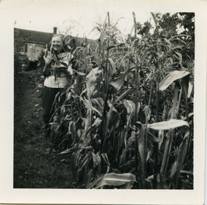 Hazel Strand standing in a corn field in Paris, France