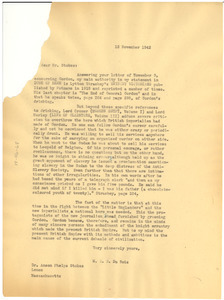 Letter from W. E. B. Du Bois to Anson Phelps Stokes