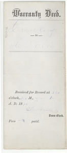 Deed transfer from Daniel Curry to Alexander Du Bois