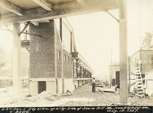 Dorchester Rapid Transit section 1. South view of west side of Savin Hill Station from North end of the station