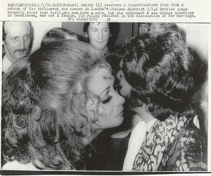 April Ashley Receives a Congratulatory Kiss (March 3, 1970)