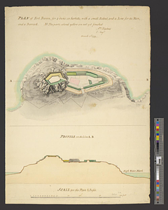 Plan of Fort Brown, for 4 guns en barbette; with a small redout, and a line for 60 men, and a barrack