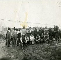 Wyman Farm workers, horse, man