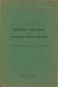 Marriage regulation and national family records