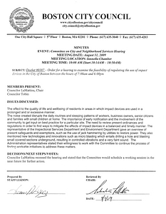 Committee on City and Neighborhood Services meeting minutes, August 31, 2009