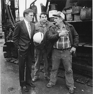 Mayor Raymond L. Flynn at work site