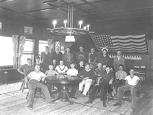 Young Yankee dory sailors and club officers