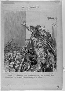 Citoyennes...... on fait courir le bruit que le divorce est sur le point de nous être refusé..... constituons-nous ici en permanence et déclarons que la patrie est en danger!......