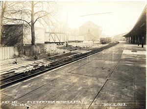 Easterly view from Milton Railroad Station