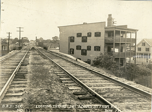 Looking toward 261 Adams Street from railroad