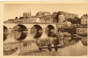 Postcard: Angers - Vue generale vers le Pont de la Basse-Chaine et le Chateau