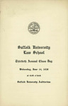 1939 Suffolk University Law School class day program