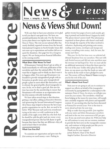 Renaissance News & Views Vol. 11, No. 7 (July, 1997)