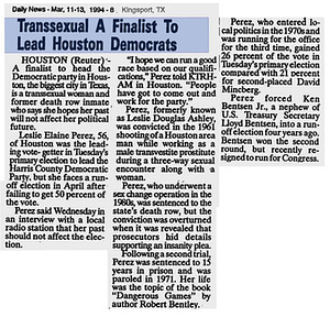 Transsexual A Finalist to Lead Houston Democrats