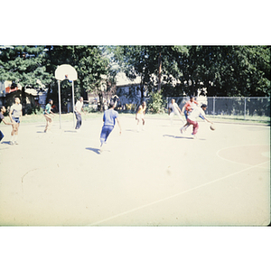 Outdoor basketball game