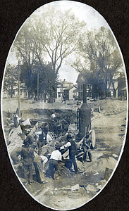 Public library, excavations