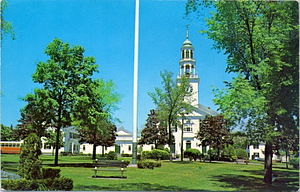 Methodist Church and green, Reading, Mass.