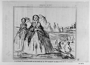 L' agrément d'une promenade sur les bords de la Seine pendant un dimanche de la canicule.