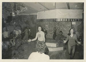 Eliott Baker dancing during a rehearsal for Best of Broadway 3 (1975