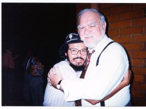 John Joseph Moakley and unidentified man in El Salvador, 1997