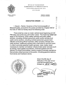 Executive Order (new series) No. 544