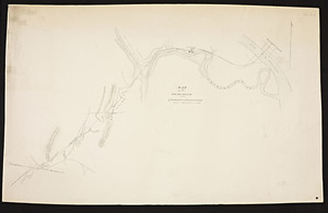 Map of the proposed railroad from Springfield to Risings Notch.