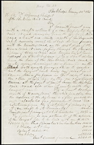 Letter to R.F. Barnard, President of the Berkshire Railroad, estimating the cost of a proposed branch, 1845, 1845