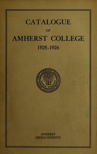 Amherst College Catalog 1925/1926