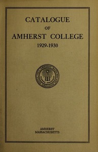 Amherst College Catalog 1929/1930