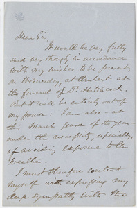 William Baron Calhoun letter to William Augustus Stearns, 1864 February 29