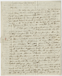 Edward Hitchcock letter to Benjamin Silliman, 1830 November 1
