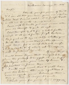 Benjamin Silliman letter to Edward Hitchcock, 1835 January 31