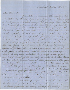Orra White Hitchcock letter to Edward Hitchcock, Jr., 1855 February 22