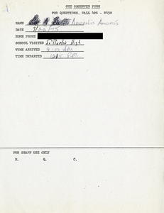 Citywide Coordinating Council daily monitoring report for South Boston High School by Amarilis Amoros, 1975 September 26