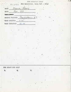 Citywide Coordinating Council daily monitoring report for Charlestown High School by Marcia Hams, 1976 January 23
