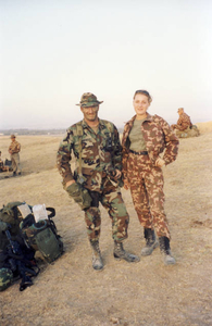 Staff Sargeant Michael F. Kenneally and his Russia interpreter