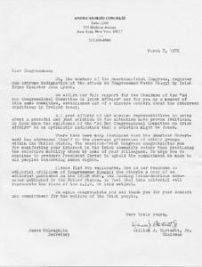 Letter to Dear Congressman from William J. Bartnett, Jr.
