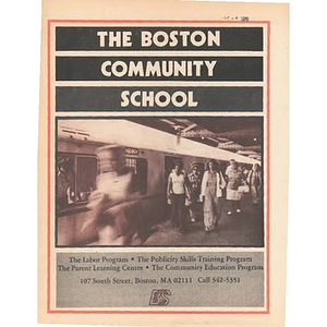 The Boston Community School, September 26, 1979.