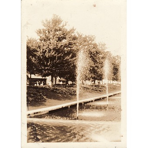 A fountain pool in a park