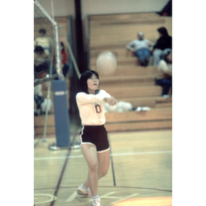 Volleyball player passing the ball