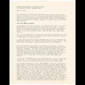 Minutes of Goldenaires meeting held May 8, 1986