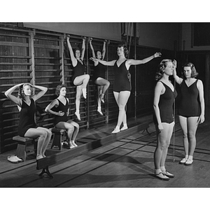 Women in the Boston-Bouvé College practicing posture