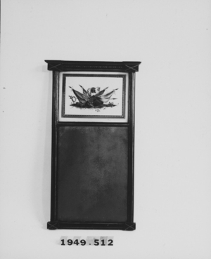 Wall Mirror with Reverse Painting on Glass Panel