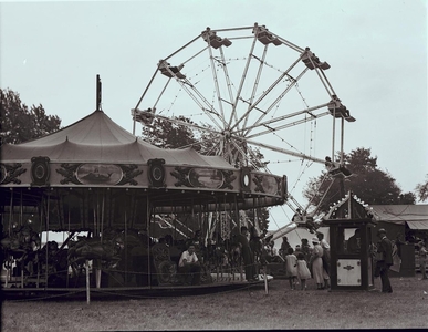 View of the Ferris wheel and merry go round, Topsfield, Mass., 1933